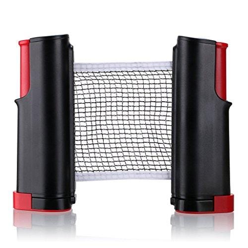 Hipiwe Retractable Table Tennis Net Replacement, Ping Pong Net and Post with PVC Storage Bag, 6 Feet(1.8M, Fits Tables Up to 2.0 inch （5.0 cm） (Black)