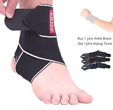 Ankle Brace,Adjustable Ankle Support Breathable Nylon Material Super Elastic and Comfortable One Size Fits All, Perfect for Sports, Protects Against Chronic Ankle Strain, Sprains Fatigue (Gray)