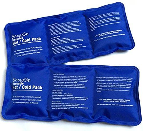 SnowGe 2 Large Hot Cold Ice Gel Pack with 1 Waist/Lumbar Back Belt Wrap Support for Pain Relief (Knee,Neck,Shoulder,leg,hip etc.)