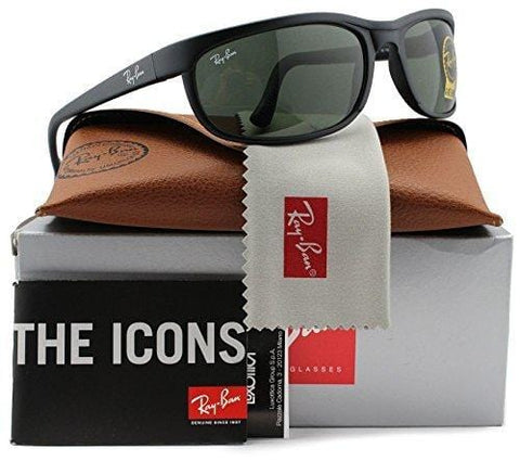 Ray-Ban RB2027 Predator 2 Sunglasses Matte Black w/Crystal Green (W1847) 2027 W1847 62mm Authentic