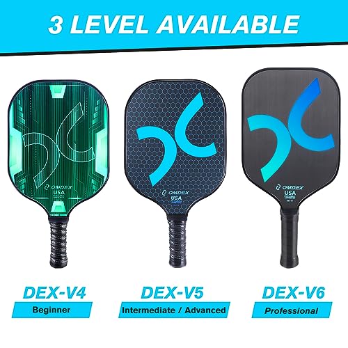 OMDEX V5 Pickleball Paddle, Carbon Fiber Pickleball Paddle Set USAPA Approved, Lightweight Pickleball Racket, Pickle Ball Paddle Gifts for Women Men