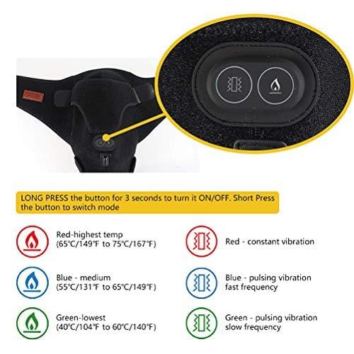 CREATRILL Massaging Heated Shoulder Wrap Brace, Shoulder Heat Therapy Wrap Heating Pad for Muscle Pain Relief, Frozen Shoulder, Bursitis, Tendonitis, Rotator Cuff