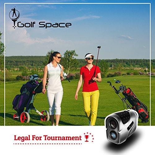 Golf Laser Range Finder by Golf Space - Rangefinder Binoculars Power Device With High Precision. Measuring Distance Slope Angle and Flag Lock. Hunting Binocular Rangefinders. Rechargeable