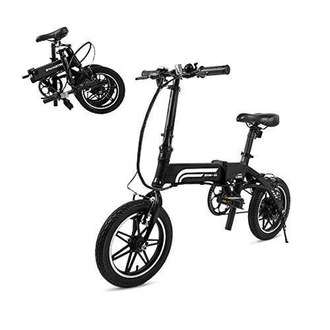SWAGTRON Swagcycle EB5 Lightweight & Aluminum Folding Ebike with Pedals, Black, 58cm/Medium