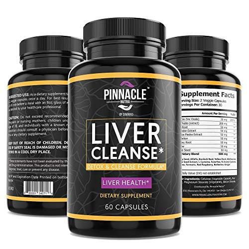 Liver Cleanse Detox Supplement for Liver Health Support - Natural Liver Repair Formula with Milk Thistle Extract, Beet Root, Chanca Piedra, Grape Seed, Turmeric, Artichoke & Ginger - 60 Capsules