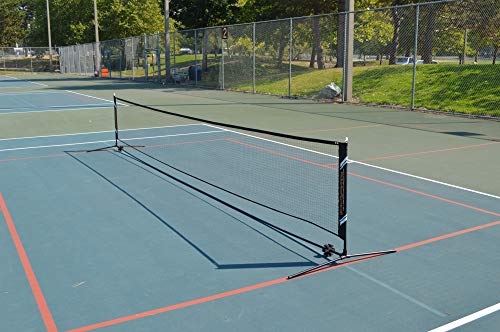 Rally Portable Light Pickleball Net - 20 Foot Lightweight Portable Pickleball Net and Frame - Regulation Height - Easy Set-Up and Take Down (Enhanced Strength Steel Tube Frame + Net + Carry Bag)