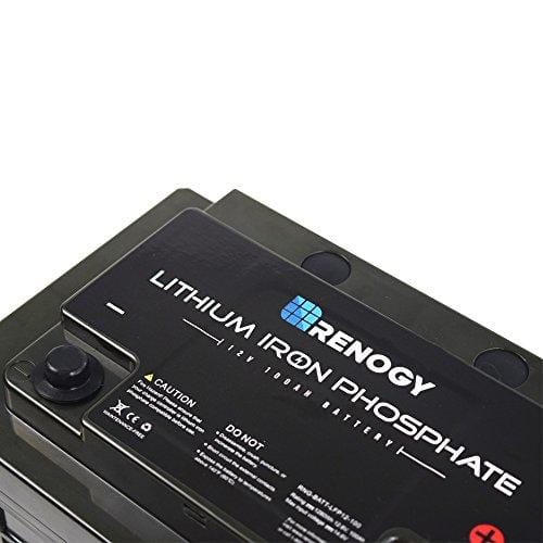 Renogy Lithium-Iron Phosphate Battery 12 Volt 100Ah for RV, Solar, Marine, and Off-grid Applications