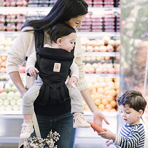 Ergobaby Carrier, Omni 360 All Carry Positions Baby Carrier, Pure Black