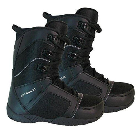 Symbolic Ultra Light Black Snowboard Boots 7 8 9 10 11 12 13 14 (Black, Mens 11)