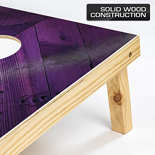 Wild Sports Lousiana State Tigers NCAA Cornhole Outdoor Game Set, 2' x 4' Foot – Tournament Series