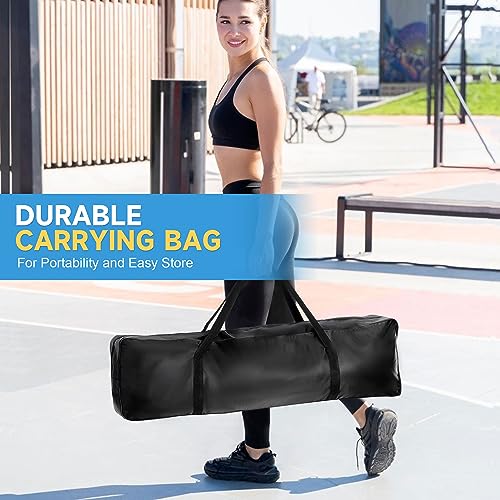 Pickleball Set with Net, Rengue Pickleball Net with Wheels for Driveway Backyard,22FT Regulation Size,4 Pickleball Paddles & 6 Balls, 1 Carry Bag, 1 Ball Bag, Pickleball Set for Indoor Outdoor Play