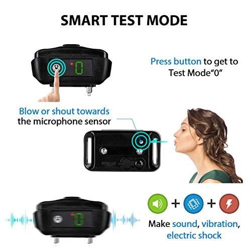 [Newest 2019]Dog Bark Collar-5 Adjustable Sensitivity and Intensity Levels-Dual Anti-Barking Modes-Rechargeable/Rainproof/Reflective -No Barking Control Dog shock Collar for Small Medium Large Dog