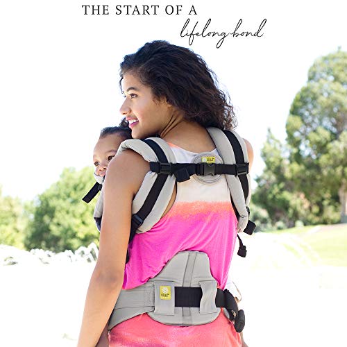 LÍLLÉbaby The Complete Original SIX-Position 360° Ergonomic Baby & Child Carrier, Stone- Cotton Baby Carrier, Comfortable and Ergonomic, Multi-Position Carrying for Infants Babies Toddlers