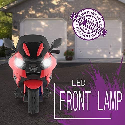 HOVERHEART Kids Electric Power Motorcycle 6V Ride On Bike (Red)