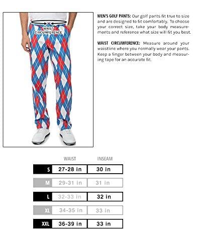 Tipsy Elves Men's Fairway Flamingo Loud Golf Pants - Crazy Golf Pants: Large
