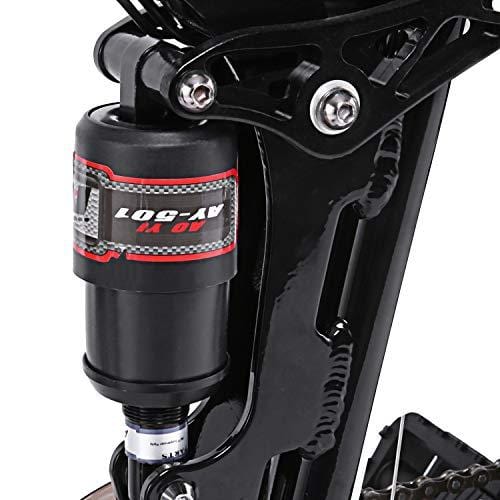 ANCHEER Folding Electric Mountain Bike, 26'' Electric Bike with 36V 8Ah Lithium-Ion Battery, Shimano 21 Speed Shifter (Folding Integrated Wheels-Black) (White)