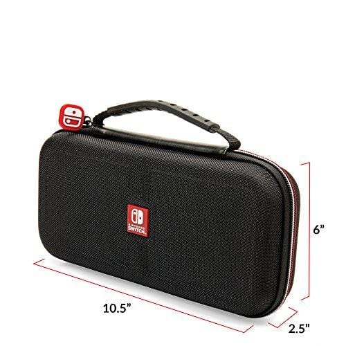 Nintendo Switch Carrying Case - Protective Deluxe Travel Case - Black Ballistic Nylon Exterior - Official Nintendo Licensed Product
