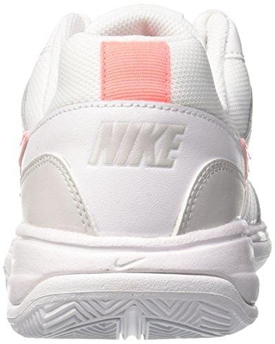 Nike Women's Court Lite Tennis Shoe, White/Lava Glow-Vast Grey, 6