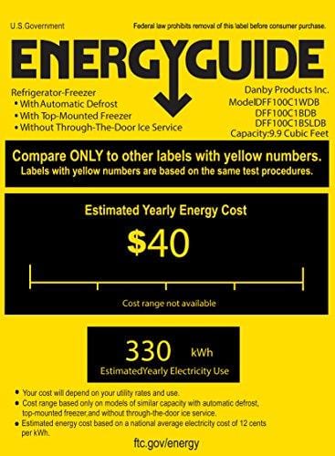 Danby DFF100C1BSLDB Refrigerator, 10.0 cu.ft, Stainless Steel