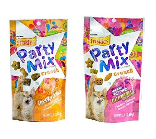 Friskies Party Mix Crunch Variety Pack (9 Flavors) - Wild West, Morning Munch, Mixed Grill, Picnic, Beachside, Cheezy Craze, Original, California Dreamin', and Meow Luau