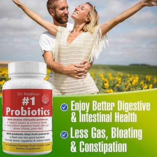 Best Probiotics for Women Men & Teens. Lactobacillus Rhamnosus, Plantarum, Gasseri & Reuteri. 15 Strains, 15 Billion. IBS, Gas and Bloating Relief. Digestive Support, Immune System Booster.