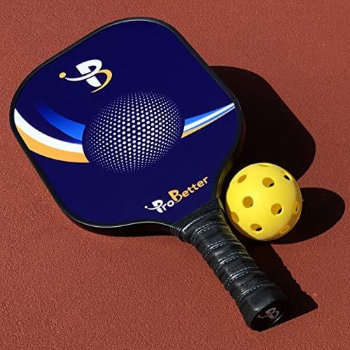 ProBetter Pickleball Paddle Graphite Face Polymer Honeycomb Core - Edge Guard - Racket Cover - Premium Cushion Grip Provides Perfect Balance Power Control for Players of All Levels