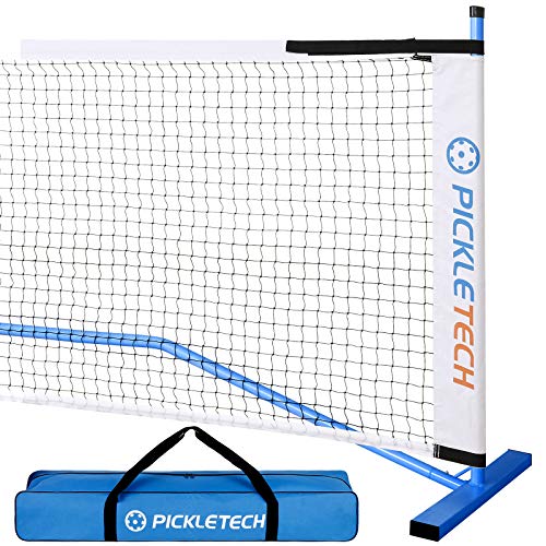 PICKLETECH Portable Pickleball Net Outdoor 22FT Regulation Size Set 3.0 Reinforced Version Blue