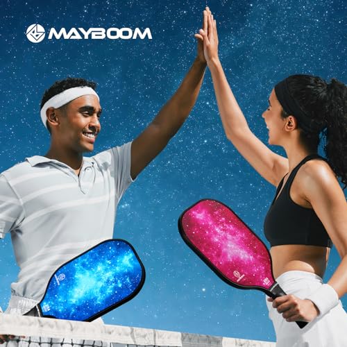 Pickleball Paddles Set of 2/4, USAPA Approved Pickleball Set Pickleball Rackets 2 Pack, Fiberglass Surface Pickle-Ball Equipment, Pickleball Racquet Gifts for Beginners & Pros(Blue)