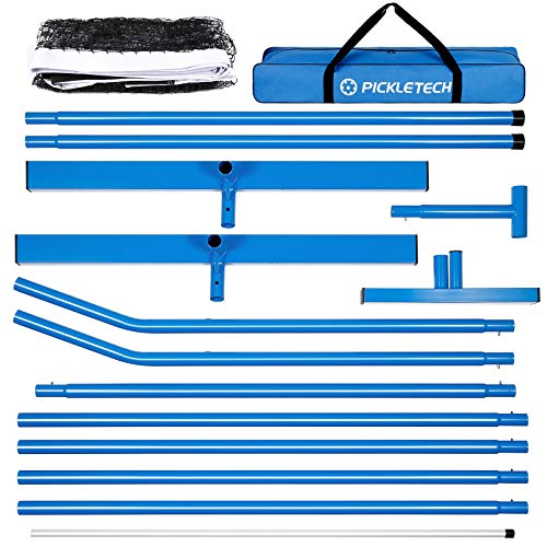 PICKLETECH Portable Pickleball Net Outdoor 22FT Regulation Size Set 3.0 Reinforced Version Blue