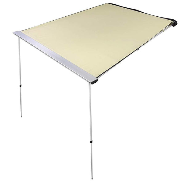 Yescom 4.6x6.6' Car Side Awning Rooftop Pull Out Tent Shelter PU2000mm UV50+ Shade SUV Outdoor Camping Travel Beige