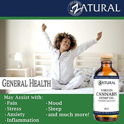 Hemp Oil Anti-Inflammatory_Pain Relief_100% Pure_Cold Pressed_High Vegan Omegas 3 & 6_No Fillers or Additives, Therapeutic Grade (16 Ounce)