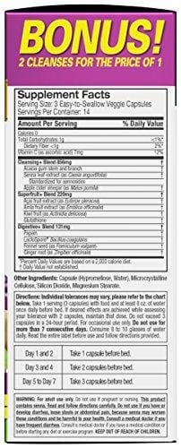 Purely Inspired 7-Day Cleanse, Flush Excess Waste, 42 Count Cleanse Supplement