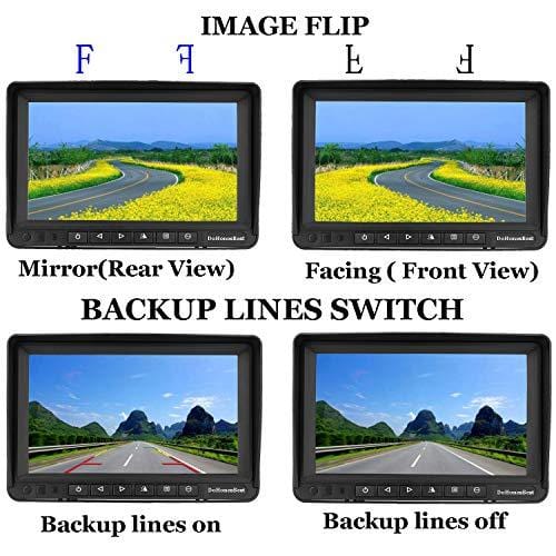 DohonesBest Digital Wireless Backup Camera High-Speed Observation System for Car/Pickup/RV/Truck/Trailer/Camper/5th Wheel with 7"HD Monitor IP69K Waterproof Night Vision Continuous/Reverse Use