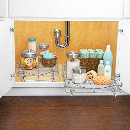 Lynk Professional Slide Out Cabinet Organizer - Pull Out Under Cabinet Sliding Shelf