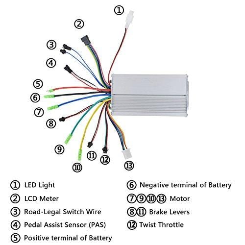 Voilamart 26" Rear Wheel Electric Bicycle Conversion Kit, 48V 1000W E-Bike Motor Kit with LCD Display, Intelligent Controller and PAS System, 750W Power Limited for Road Bike