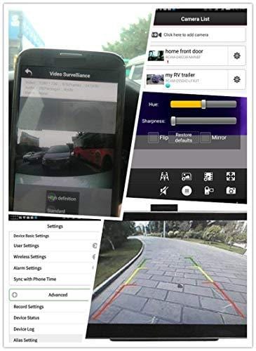 EsiCam Battery Backup Camera Wireless for Smart Phone Versatile Used for RV Travel Trailer Hitch Tow Truck Home Security Baby Monitor Creative All in One Camera with Flash and Battery-EH05