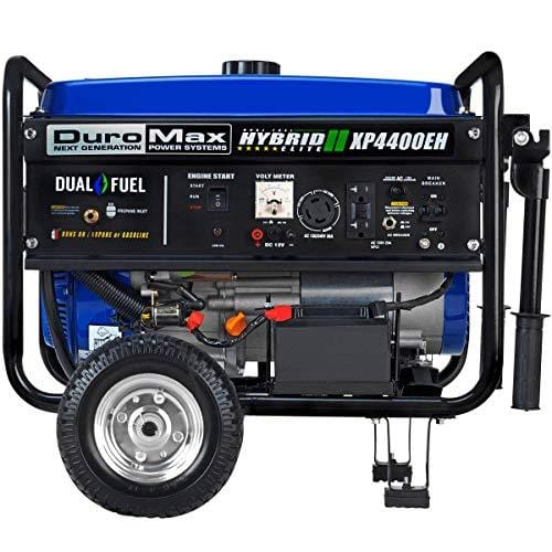 DuroMax Hybrid Dual Fuel XP4400EH 4,400-Watt Portable Generator
