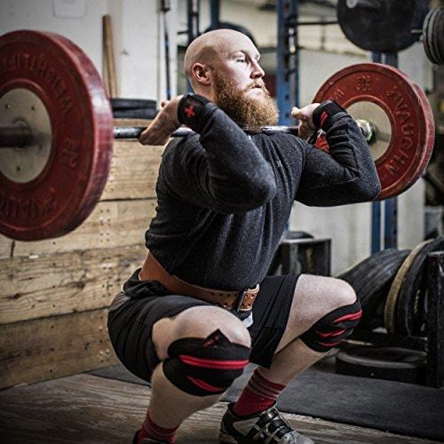 Harbinger 46300 Red Line 78-Inch Knee Wraps for Weightlifting (Pair)