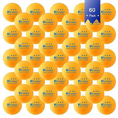 KEVENZ 60-Pack 3-Star 40+ Orange Table Tennis Balls,Advanced Ping Pong Ball