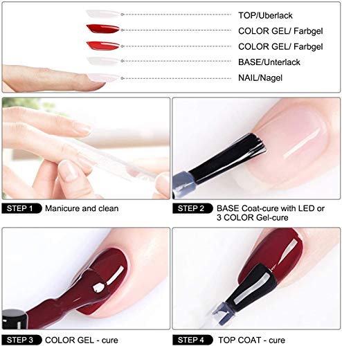 Anself 36 Colors Nail Gel Art Polish Pigment UV Gel Set