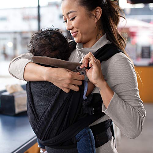 Boppy ComfyChic Baby Carrier, 4 Carrying Positions, Charcoal