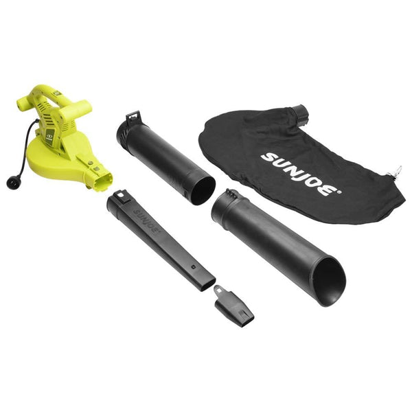 Sun Joe SBJ603E 13-Amp 240 MPH 3-in-1 Electric Blower/Mulcher/Vacuum, Green