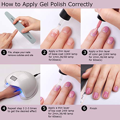 Makartt Gel Nail Polish Kit - 22 Gel Nail Colors UV Gel Polish 8ML Base Coat Top Coat Nail Polish Set P-31