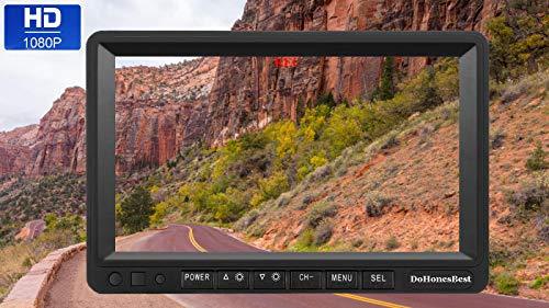 2019 Vision FHD 1080P Digital Wireless Dual Backup Cameras 7''DVR Monitor Kit for RVs,Trucks,5th Wheels Support Split/Quard View Screen High-Speed Observation System IP69K Waterproof Driving/Reverse