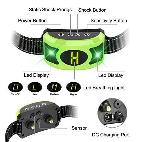 Valoin US Anti Barking Collar,2019 Newest Rechargeable Waterproof Dog Bark Collar for All Dogs with Beep Vibration No Shock Modes