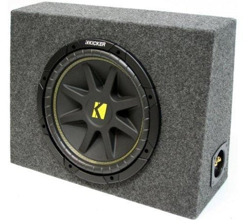 ASC Package Single 10" Kicker Sub Box Regular Cab Truck Subwoofer Enclosure C10 Comp 300 Watts Peak