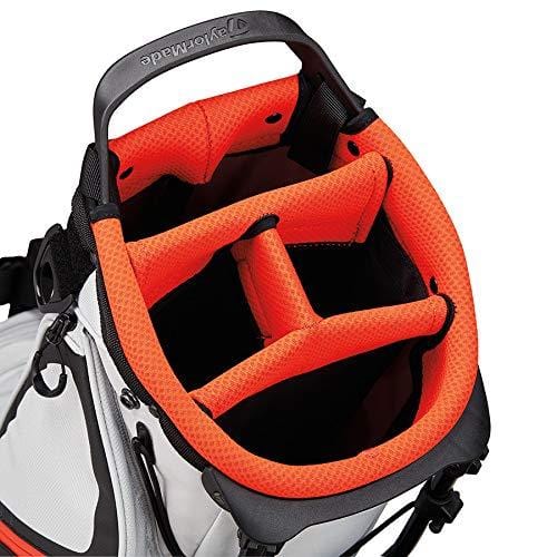 TaylorMade 2019 Flextech Lite Stand Golf Bag, Silver/Blood Orange