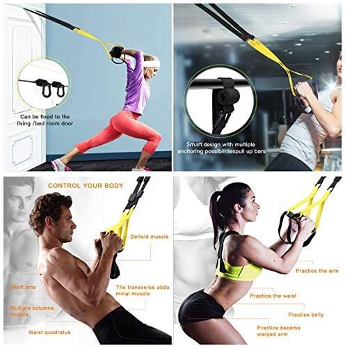 Futureup Sea Area Sports Bodyweight Fitness Resistance Trainer Kit - Complete Training Straps Kit for Full Body Strength - Easy Quick Setup for Home, Gym Outdoors Workouts