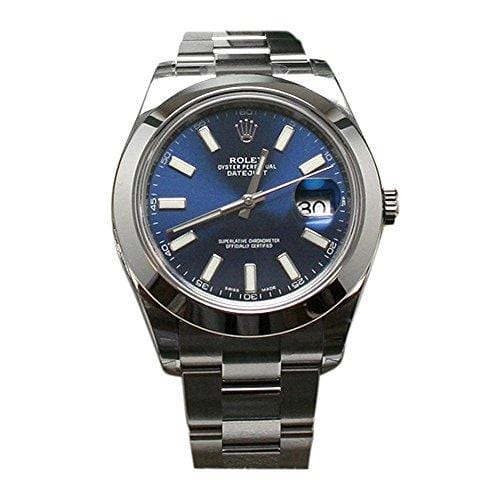 Rolex Datejust II 41 Blue Dial Index Dial Steel Mens Watch 116300