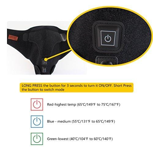 CREATRILL Heated Shoulder Wrap, 3 Heat Settings, Heating Pad Support Brace for Rotator Cuff, Joint Capsule & Biceps Tendon Injury, Frozen Shoulder, Shoulder Dislocation or Muscles Pain Relief
